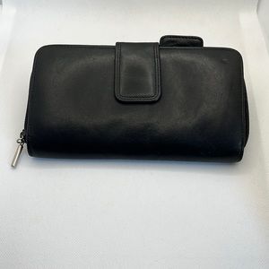 Leather Clutch Wallet with Mirror